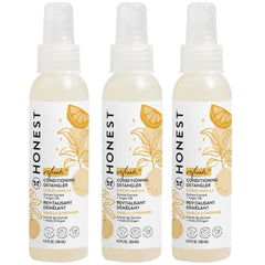 The Honest Company Conditioning Hair Detangler 3-Pack Leave-in Conditioner and Fortifying Spray, Tear Free Cruelty-Free, Hypoallergenic, Citrus Vanilla Refresh, 4 fl oz, pack of 3