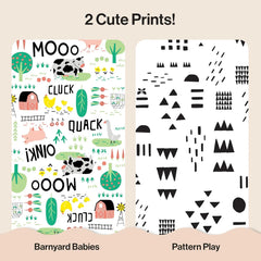 The Honest Company Comfort Dry Disposable Daytime Diapers for Sensitive Skin, Hypoallergenic, Barnyard Babies + Pattern Play, Super Club Box, Size 7, (41 lbs), 64 Count