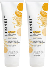 The Honest Company Hydrating Face and Body Lotion,Fast Absorbing,Naturally Derived Hypoallergenic,Citrus Vanilla Refresh,8.5 fl oz,(Pack of 2)