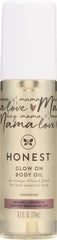 The Honest Company Mama Hydrating and Soothing Glow On Body Belly Oil,Plant Based Hypoallergenic,Fragrance-Free,4.2 fl oz,(Pack of 2)