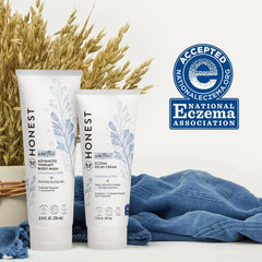 The Honest Company Eczema Soothing Therapy Cream and Skin Protectant, Naturally Derived, Gentle for Baby, Prebiotics Colloidal Oatmeal, 7 oz
