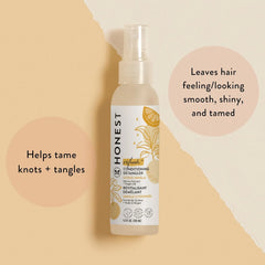 The Honest Company Conditioning Hair Detangler 3-Pack Leave-in Conditioner and Fortifying Spray, Tear Free Cruelty-Free, Hypoallergenic, Citrus Vanilla Refresh, 4 fl oz, pack of 3