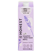 The Honest Company 2-in-1 Cleansing Shampoo Body Wash Refill Carton Gentle for Baby, Naturally Derived, Tear-free, Hypoallergenic, Lavender Calm, 32 fl oz (Pack of 6)