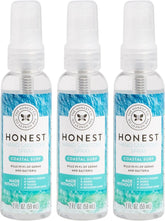 The Honest Company Plant-Based Hand Sanitizer Spray | Kills 99.9% of Germs | Hypoallergenic, Quick-drying + Moisturizing | Coastal Surf, 2 fl oz each (pack of 3)