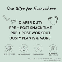 The Honest Company Hypoallergenic Multi-Use Baby Wipes for Sensitive Baby Skin, Terrazzo, 36 Count
