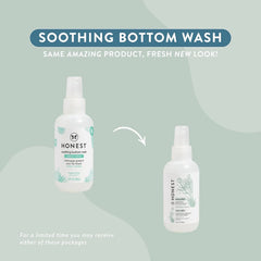 The Honest Company Soothing Baby Bottom Wash, Gently Cleanses and Refreshes, Naturally Derived Non-Irritating Made with Aloe, 5 fl oz
