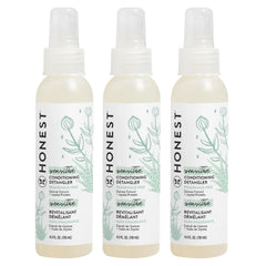 The Honest Company Fragrance-Free Conditioning Hair Detangler Tear-Free Hypoallergenic Leave-In Conditioner and Fortifying Spray for Sensitive Skin 4 fl oz (Pack of 3)
