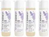 The Honest Company Baby Shampoo, Body Wash & Conditioner Duo, 2-in-1 Cleansing, Silicone-Free, Naturally Derived, Lavender Calm Scent, 10 fl oz (Pack of 4)