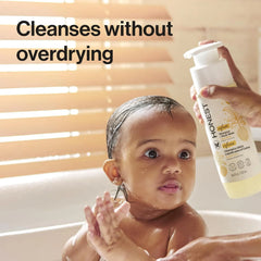 The Honest Company 2-in-1 Cleansing Shampoo Body Wash, Gentle for Baby, Naturally Derived, Tear-free, Hypoallergenic, Citrus Vanilla Refresh, 10 fl oz