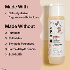 The Honest Company 2-in-1 Cleansing Shampoo Body Wash, Gentle Enough for Baby Dermatologist Tested Tear-free Hypoallergenic Disney’s Mickey Mouse Comfort Sweet Cream 10 fl oz