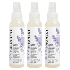The Honest Company Conditioning Hair Detangler, Leave-In Conditioner and Fortifying Spray, Tear Free, Cruelty-Free, Hypoallergenic, Lavender Calm, 4 Fl Oz (Pack of 3)