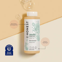 The Honest Company Foaming Bubble Bath Gentle for Baby, Naturally Derived, Tear-free, Hypoallergenic, Fragrance Free, Sensitive, 12 fl oz