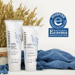 The Honest Company Eczema Soothing Therapy Cleansing Body Wash, Naturally Derived Gentle for Baby, Prebiotics Colloidal, Oatmeal, 8 oz