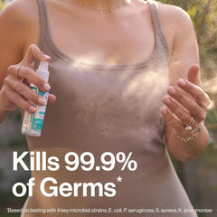 The Honest Company Plant-Based Hand Sanitizer Spray Kills 99.9% of Germs Hypoallergenic Quick-drying and Moisturizing Grapefruit Grove 2 fl oz