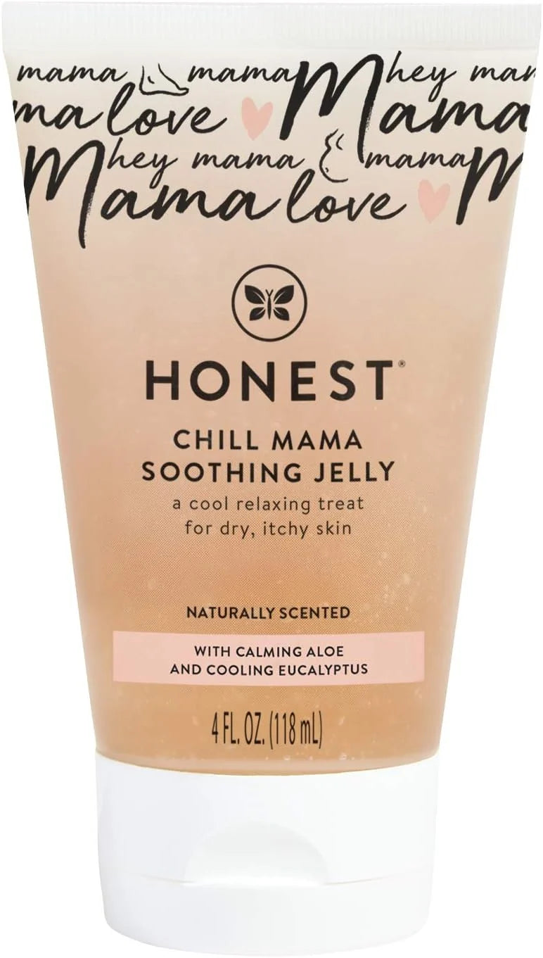 The Honest Company Mama Chill Soothing Jelly, Cooling Formula for Itchy Dry Growing Belly, Aloe and Eucalyptus Infused, 4 fl oz