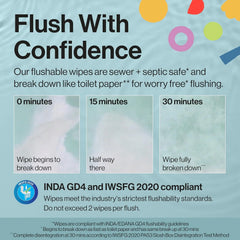 The Honest Company Hypoallergenic Toddler Flushable Wipes, 42 Count