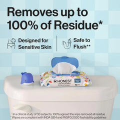 The Honest Company Hypoallergenic Toddler Flushable Wipes, 42 Count