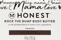 The Honest Company Mama Rock Bump Body Butter Moisturizing Stretch Mark Cream,Shea Avocado Oil,Vitamin E,Hypoallergenic and Dermatologist Tested,4 oz,(Pack of 2)