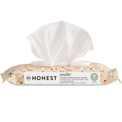 The Honest Company Hypoallergenic Multi-Use Baby Wipes for Sensitive Baby Skin, Terrazzo, 36 Count