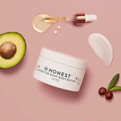 The Honest Company Mama Rock Bump Body Butter Moisturizing Stretch Mark Cream, Shea Avocado Oil, Vitamin E, Hypoallergenic and Dermatologist Tested, 4 oz