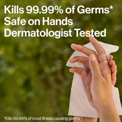 The Honest Company Grapefruit Grove Sanitizing Wipes, Kills 99.99% of Germs, Safe for All Hands, Antibacterial, Dermatologist Tested, 50 Count