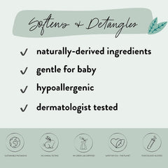 The Honest Company Fragrance-Free Conditioning Hair Detangler Tear-Free Hypoallergenic Leave-In Conditioner and Fortifying Spray for Sensitive Skin 4 fl oz (Pack of 3)